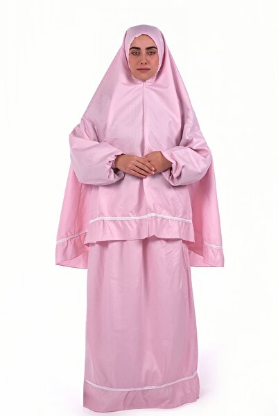 al bent al sharqieh Prayer set - Cotton prayer robe with sleeves