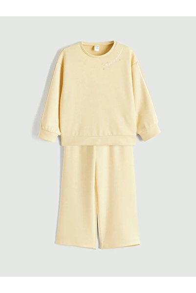 LC Waikiki Set pentru fete LCW Kids, galben, cu potrivire normală, cu imprimeu