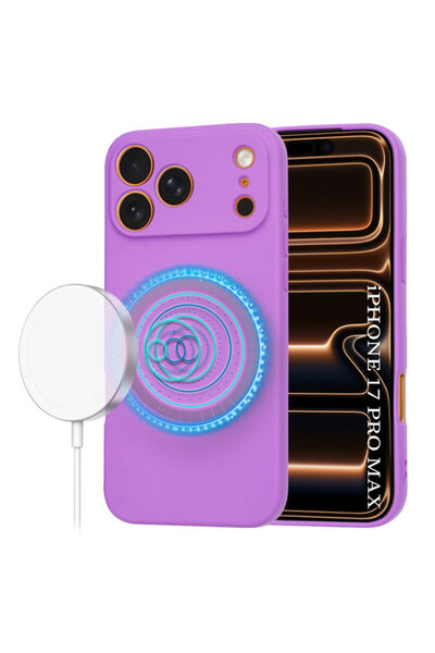 Techsuit Husă din silicon SoftFlex MagSafe pentru iPhone 17 Pro Max, violet