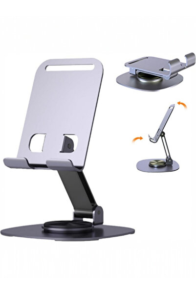 PAST WORLD حامل جوال مكتبي متحرك 360° بتصميم معدني أنيق – - يتحمل الوزن الثقيل