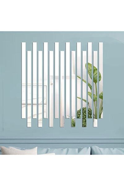 ipeksi pleksi Decorative Strip Mirror Silver Plexiglass Wall Decor Ornament (...