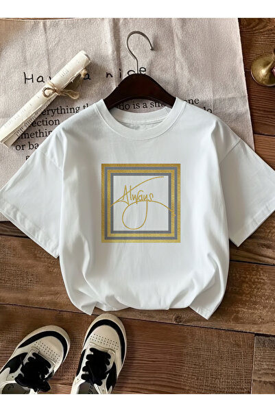 caddekombin Femeie Always Slogan Gold Framed White tricou