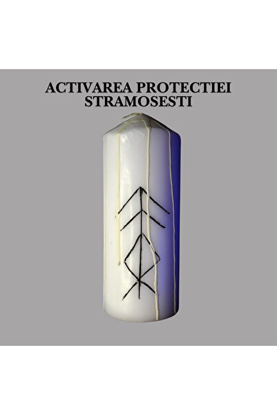 HANDDMADE Activarea Protectiei Stramosesti – Lumanare Talisman cu Sigilii Run...