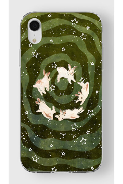 moonset Iphone XR Uyumlu Baskılı Yumuşak Silikon Şeffaf Telefon Kılıfı