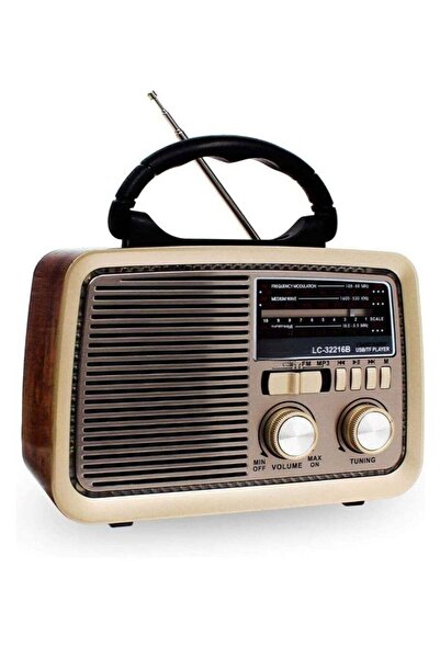LC Portable Retro Style Radio With FM AM And USB Music Player Built In Speake...