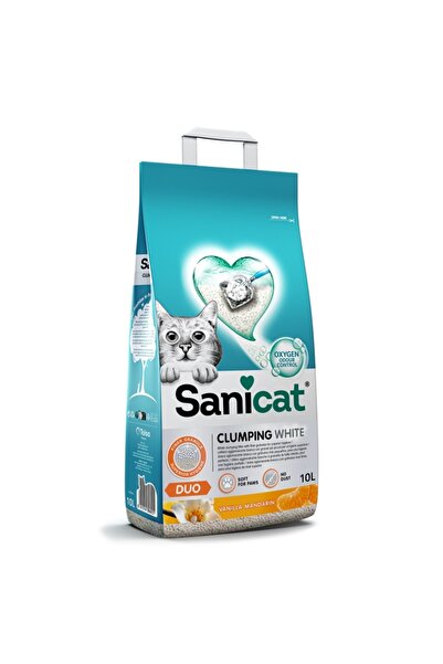 Sanicat Tozsuz Vanilyalı Mandalina Aromalı Doğal Kedi Kumu 10 Lt X 2 Adet