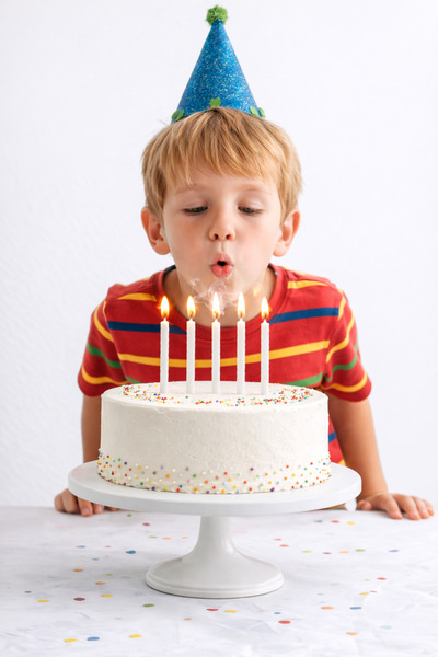 Partifabrik Simli Beyaz Renk 15 cm Pasta Doğumgünü Mum 6 Adet