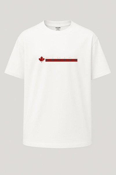 nirvoda Oversized Canada Written Printed Unisex T-Shirt
