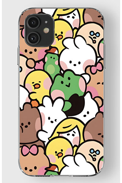 moonset Iphone 11 Uyumlu Baskılı Yumuşak Silikon Şeffaf Telefon Kılıfı