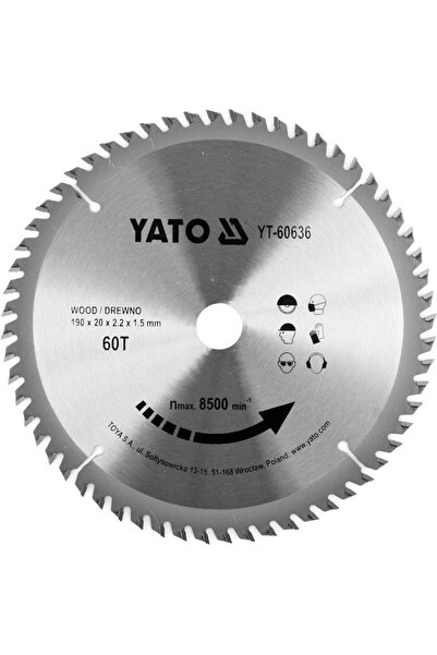 Other TCT WOOD CUTTING DISC 190X60TX20MM YT-60636 YATO