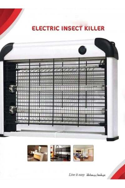 LC جهاز قتل الحشرات الكهربائي المزود بأنبوبين للأشعة فوق البنفسجية