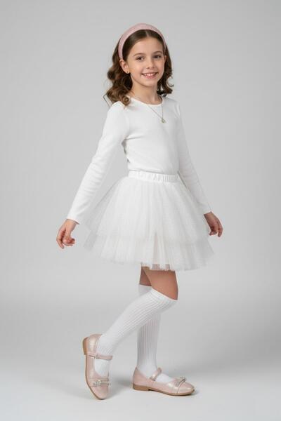 Papuçsepeti Papuç Sepeti 5102 Pantofi de balerină pentru fete, cu velcro și c...