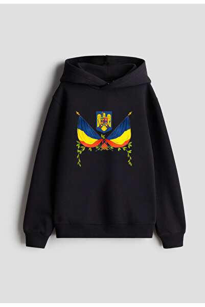 MODA Romania Romanian Flag Printed Black Kids Men Women Hoodie Sweatshirt