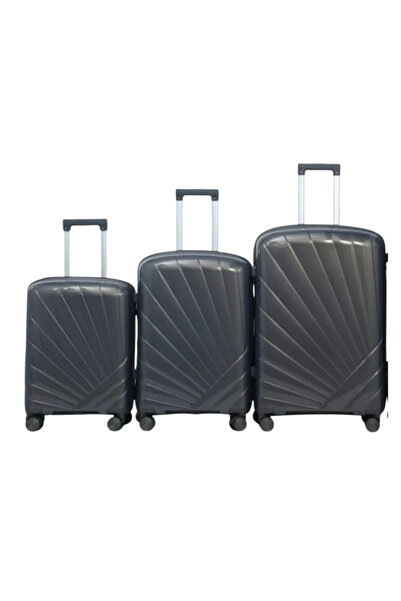 POGAGO 3 Piece PP Luggage Set 28/24/20 Inch | Unbreakable Lightweight Trolley...