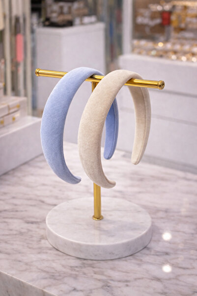 Store 2’li Kadife Saç Tacı - Bebe Mavisi & Bej