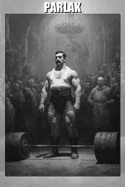 Gym Motivasyon Tasarım Yüksek Çözünürlüklü Sporcu Çerçevesiz Duvar Posteri