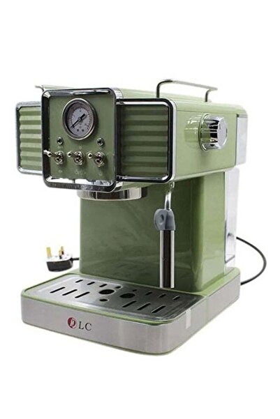 LC Vintage Espresso Coffee Machine 1350W 1.5L Water Tank, Retro Design with P...