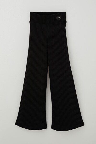 Breeze Girl's Pants with Embroidery Detail, Ages 7-12, Black