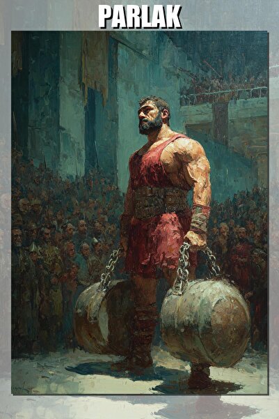 Gym Motivasyon Tasarım Yüksek Çözünürlüklü Sporcu Çerçevesiz Duvar Posteri