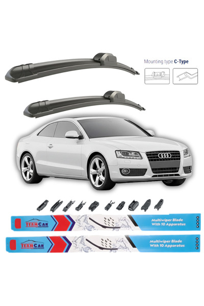 TEAMCAR Υαλοκαθαριστήρες Audi A5 (8T3) 2007 Εμπρός σετ