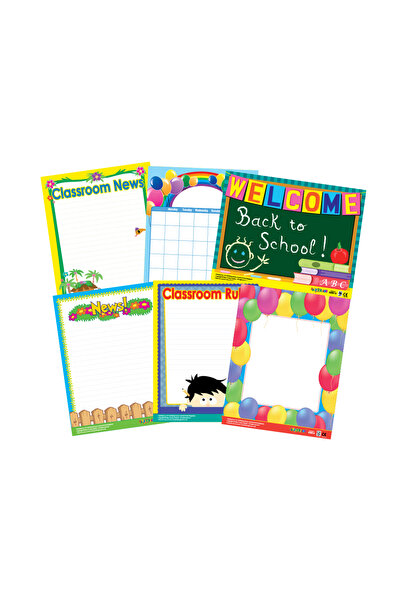 123Publishing House مرحباً بكم في الفصل (6 لوحات جدارية) - مجموعة لوحات جداري...