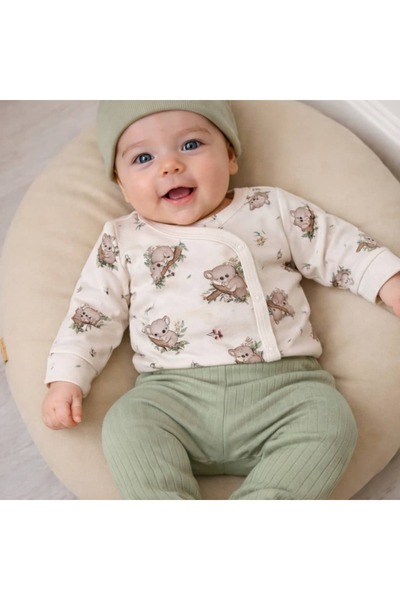 KapsülBebek طقم خروج الطفل من المستشفى مكون من 3 قطع - بنمط الكوالا