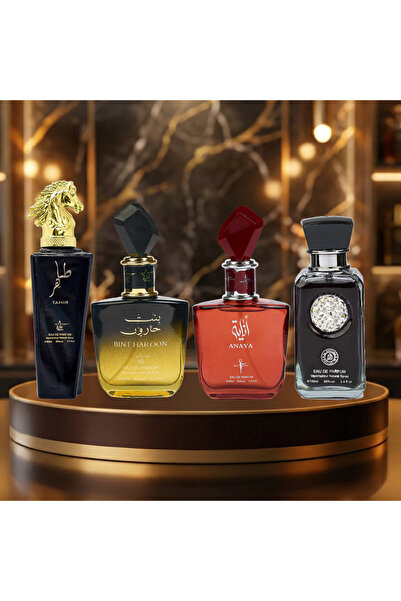 Arab Set of 4 Arabian Perfumes (2x Men + 2x Women) 100ML - Tahir + Bint Haroo...