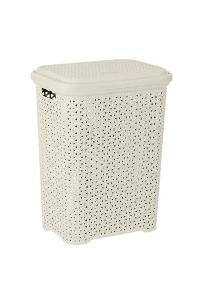 OEM Ecru Rattan Laundry Basket 36x26x50cm - 35L