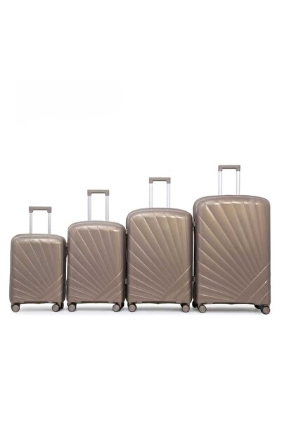 POGAGO 4 Piece Polypropylene Luggage Set 32/28/24/20 Inch | Unbreakable Light...