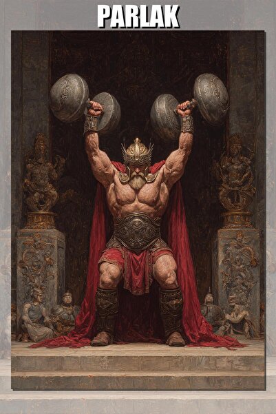 Gym Motivasyon Tasarım Yüksek Çözünürlüklü Sporcu Çerçevesiz Duvar Posteri