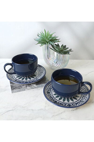 Keramika 4 Parça 2 kişilik Pergamon Çay Fincanı Takımı