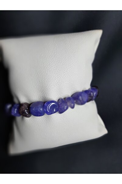 MRYart Natural Large Agate Stone Bracelet in Purple/Brown Tones Unisex