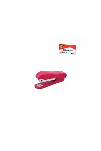 FixPoint 2'li Set Pembe Renk No-10 Küçük Zımba Makinesi + 1000'li (1 Kutu) Zı...