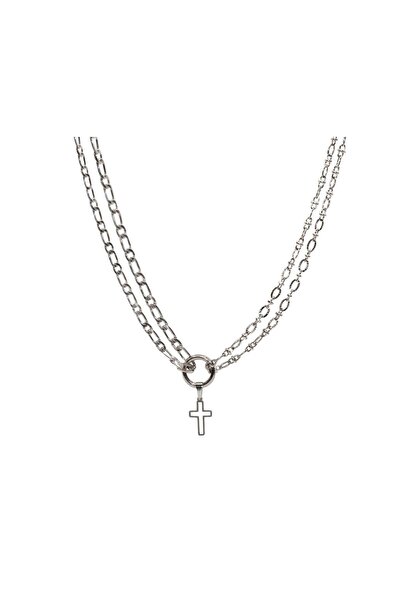 runa Colier dublu din inox handmade