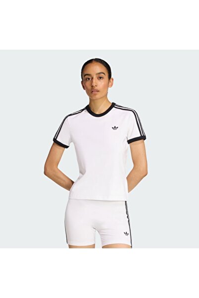 adidas Γυναικείο μπλουζάκι με 3 ρίγες σε στενή γραμμή