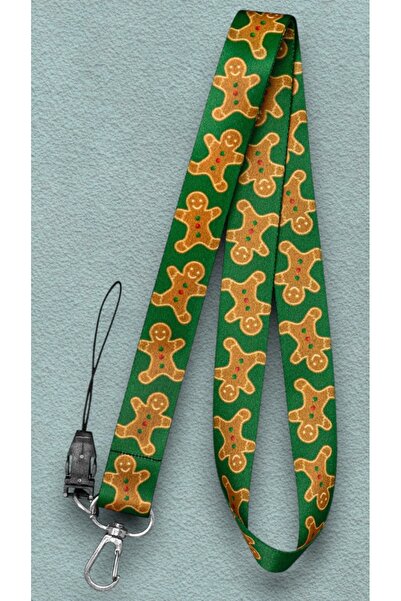 chic crazze حبل تعليق للرقبة على شكل بسكويت الزنجبيل مع شكل رجل، حبل تعليق لل...