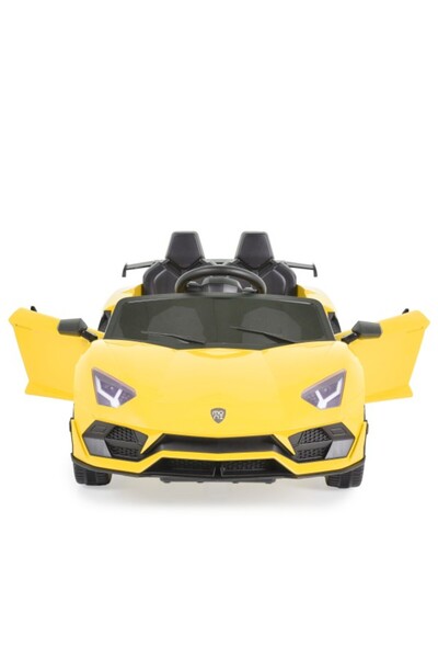 Moni Mașinuță electrică copii 12V cu telecomandă 2.4GHz, Chiara Yellow lumini...