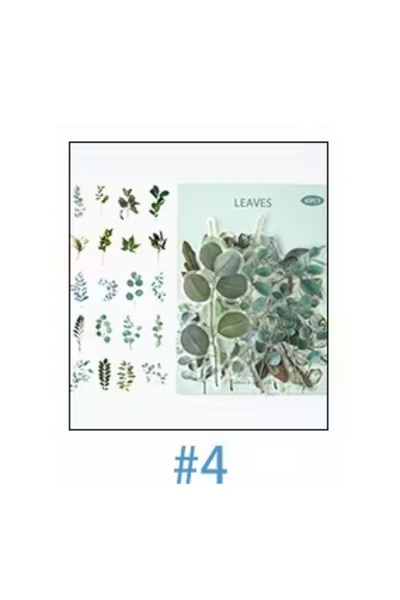 Mona Craftist 40 Pcs Transparent Eucalyptus Leaf Sticker Bullet Journal Scrap...