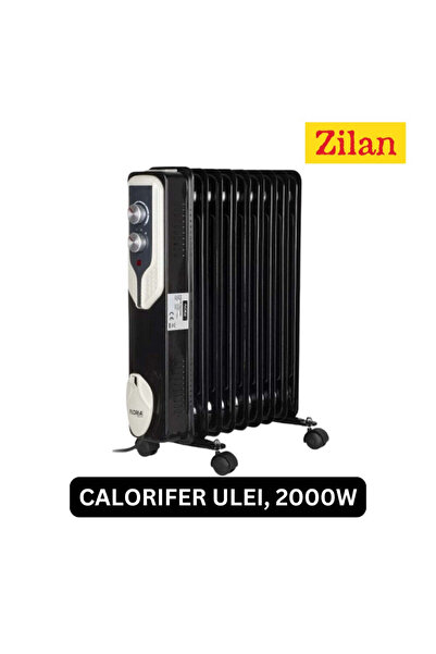 Zilan Electric Heater - 2000W, 9 Elements, 3 Power Levels, Adjustable Thermos...