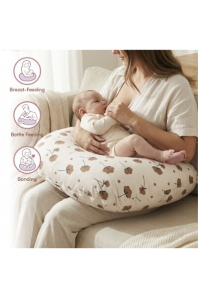 Sevi Bebe Pernă de alăptare Sevibebe din bumbac cu curea