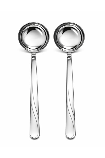 ALYA Ayna Parlak Polisajlı Profesyonel Paslanmaz Lüks Çelik Servis Kepçesi 16/10