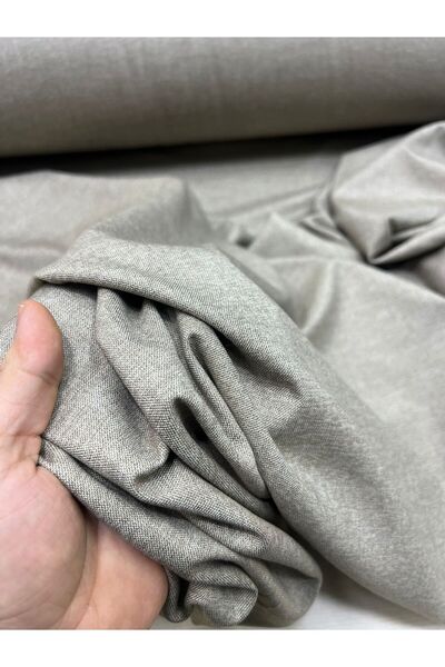 Kumaş Sevdası Beige Polyviscose (Width 150cm) Fabric for Dresses, Trousers, J...