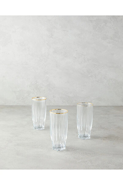 English Home Mirage Glass 3-Piece Glass Set 315 ml Transparent-Gold