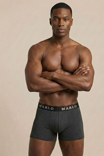 marlo Smoked Premium Men's Boxer with Belt Flexible Cotton Stretch Fabric Com...