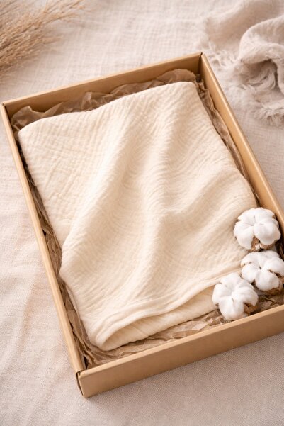 Mai Perla 4 Layer Muslin Organic Cotton 90X90 Natural Baby Kids Blanket