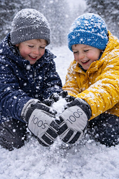 Muraty Kitti 9-16 Years Old Children's Snow Skiing Winter Gloves Lined Cold-P...