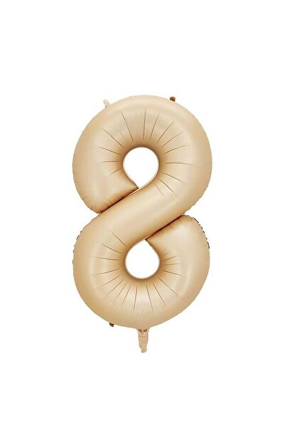 BenimMarifetlerim 8 Number Caramel Foil Balloon 34 Inch 86 cm
