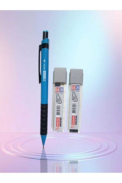 izmir yazici servis Metal 0.9 Uçlu Kalem Ve 2 Li 0.9 Uç Seti Üçgen Gövde Konf...