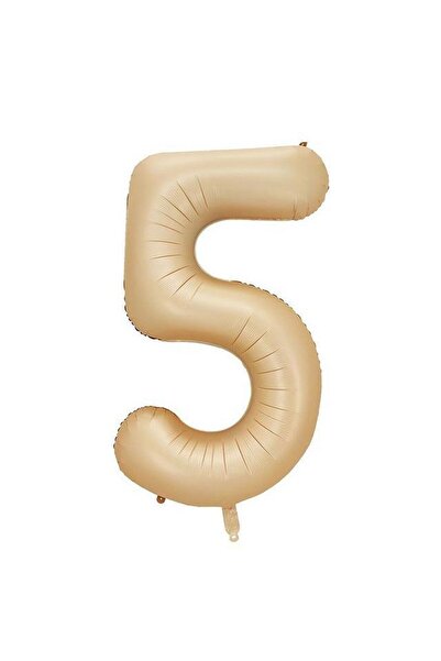 BenimMarifetlerim 5 Number Caramel Foil Balloon 34 Inch 86 cm