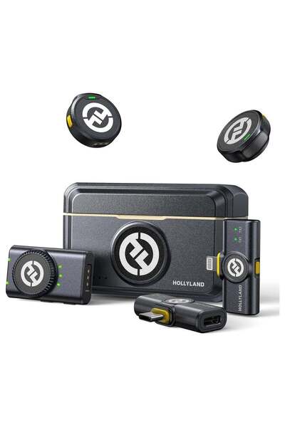 HollyLand ميكروفون LARK M2 اللاسلكي لأجهزة iPhone و Android والكاميرا - صوت ع...